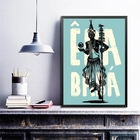 Quadro Poster Candomblé Oxalá 24x18cm - Com Vidro Moldura:mad