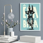 Quadro Poster Candomblé Oxalá 45x34cm - Com Vidro Moldura:mad