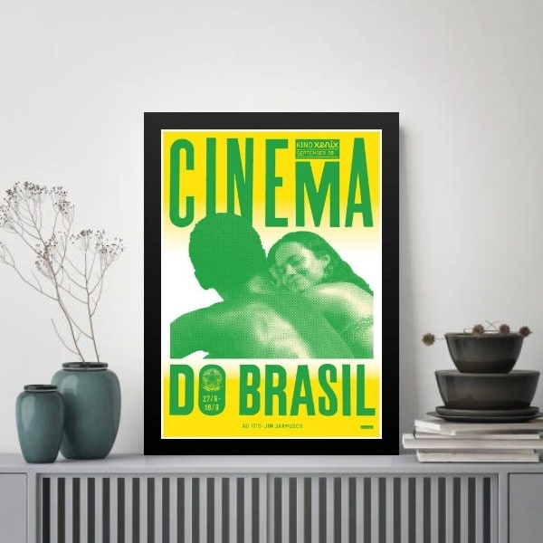 Quadro Poster Cinema Do Brasil 33x24cm - Com Vidro Moldura Br