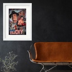 Quadro Poster Do Filme Rocky - 60x48cm Moldura:madeira Preta