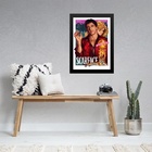 Quadro Poster Do Filme Scarface 24x18cm Moldura:madeira Branca