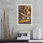Quadro Poster Do Filme Titanic 33x24cm Moldura:madeira Branca