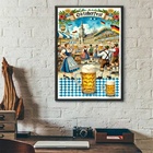 Quadro Poster Festa Oktoberfest - Cerveja 45x34cm Moldura Pre