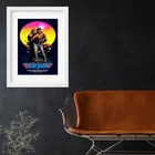 Quadro Poster Filme Top Gun - 60x48cm Moldura:madeira Preta