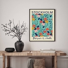 Quadro Poster Flores E Plantas - Estocolmo 45x34cm Moldura:ma