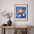 Quadro Poster Flores E Plantas - Madrid 24x18cm - Com Vidro M