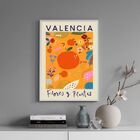 Quadro Poster Flores E Plantas - Valencia 24x18cm - Com Vidro