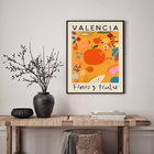 Quadro Poster Flores E Plantas - Valencia 33x24cm Moldura:mad