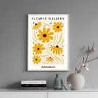 Quadro Poster Flower Gallery - Bahamas 24x18cm - Com Vidro Mo