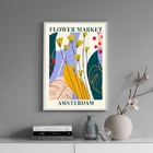 Quadro Poster Flower Market - Amsterdam 33x24cm Moldura:madei