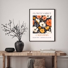 Quadro Poster Flower Market - California 24x18cm Moldura:made