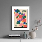 Quadro Poster Flower Market - Osaka 24x18cm Moldura:madeira B