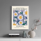 Quadro Poster Flower Market - Sydney 24x18cm - Com Vidro Mold