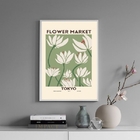 Quadro Poster Flower Market - Tokyo 24x18cm Moldura:madeira B