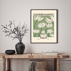 Quadro Poster Flower Market - Tokyo 33x24cm Moldura:madeira P