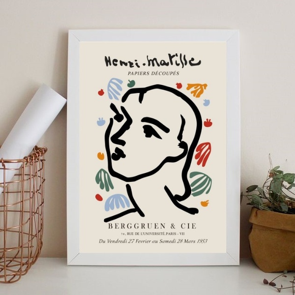 Quadro Poster Henri Matisse - Mulher 33x24cm Moldura:madeira