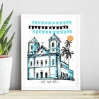 Quadro Poster Igreja Do Bonfim - Salvador 45x34cm Moldura:mad