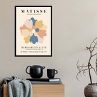 Quadro Poster Matisse - A Flor 24x18cm Moldura:madeira Branca