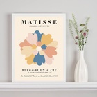 Quadro Poster Matisse - A Flor 33x24cm Moldura:madeira Branca
