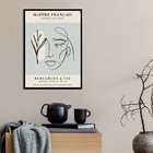 Quadro Poster Matisse - Mulher E Planta 24x18cm Moldura:madei