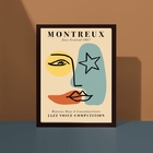 Quadro Poster Minimalista Colorido beijo 24x18cm Moldura:made