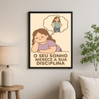 Quadro Poster Motivacional Emagrecimento 24x18cm - Com Vidro