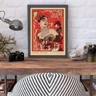 Quadro Poster Moulin Rouge 45x34cm - Com Vidro Moldura:madeir