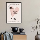 Quadro Poster Picasso Coração Rosa 24x18cm - Com Vidro Moldur