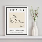 Quadro Poster Picasso - The Feline 33x24cm - Com Vidro Moldur