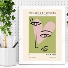 Quadro Poster Picasso Verde - Coração 45x34cm Moldura Preta