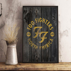 Quadro Poster Retro Vintage Logo Foo Fighters America A4