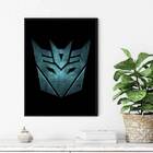 Quadro Poster Transformers 24x18cm Moldura:madeira Branca