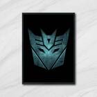 Quadro Poster Transformers 45x34cm - Com Vidro Moldura:madeir