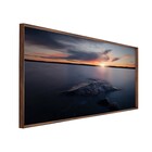 Quadro Praia Azul com Vidro 150x90cm Arte Própria