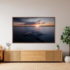 Quadro Praia Azul com Vidro 150x90cm Arte Própria