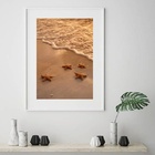 Quadro Praia Bronze - 60x48cm Moldura:madeira Branca