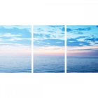 Quadro Praia Mar Calmo- Kit 3 Telas