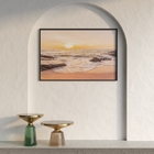 Quadro Praia Preto com Vidro 150x100cm Arte Própria