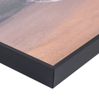 Quadro Praia Preto com Vidro 150x100cm Arte Própria