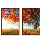 Quadro Premium Textura Cx Alta Árvore Outono 2un 40x60 - Mold