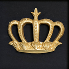 Quadro Príncipe Corôa G Dourada Quarto Bebê Infantil