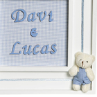 Quadro Príncipe Gêmeos Quarto Bebê Infantil