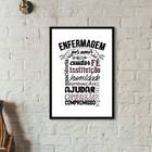 Quadro Profissão Enfermagem Por Amor 45x34cm - Com Vidro Mold