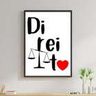 Quadro Profissões - Direito 24x18cm - Com Vidro Moldura:madei