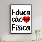 Quadro Profissões - Educação Física 60x40cm Moldura:madeira P
