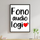 Quadro Profissões - Fonoaudiologia 24x18cm - Com Vidro Moldur