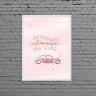 Quadro Proibido Estacionar Na Vida Rosa 33x24cm Moldura:madei