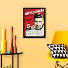 Quadro Propaganda Pomada De Cabelo 45x34cm - Com Vidro Moldur