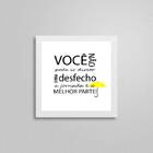 Quadro Quadrado A Jornada É A Melhor Parte 20x20cm Moldura:ma