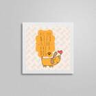 Quadro Quadrado All We Need Is Dog 20x20cm Moldura:madeira Pr